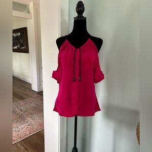 Roland Mouret silk top hot pink size 6
